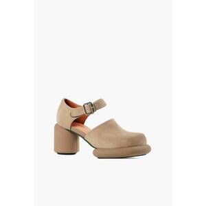 NEW ALL BLACK women's mod jane shoes in taupe